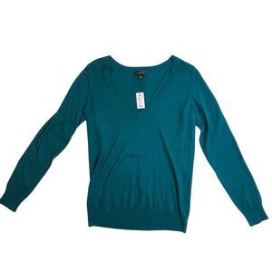 The Limited Top Womens Medium Green Knit Sweater Preppy Casual Academic Blouse